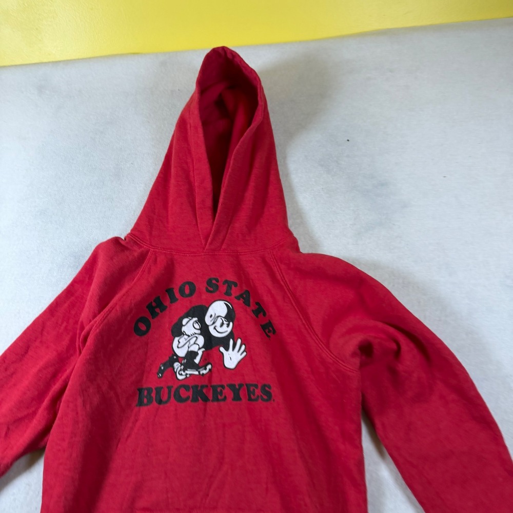 Ohio State Buckeyes Red Brutus Buckeye Graphic Pullover Hoodie Youth Size 12